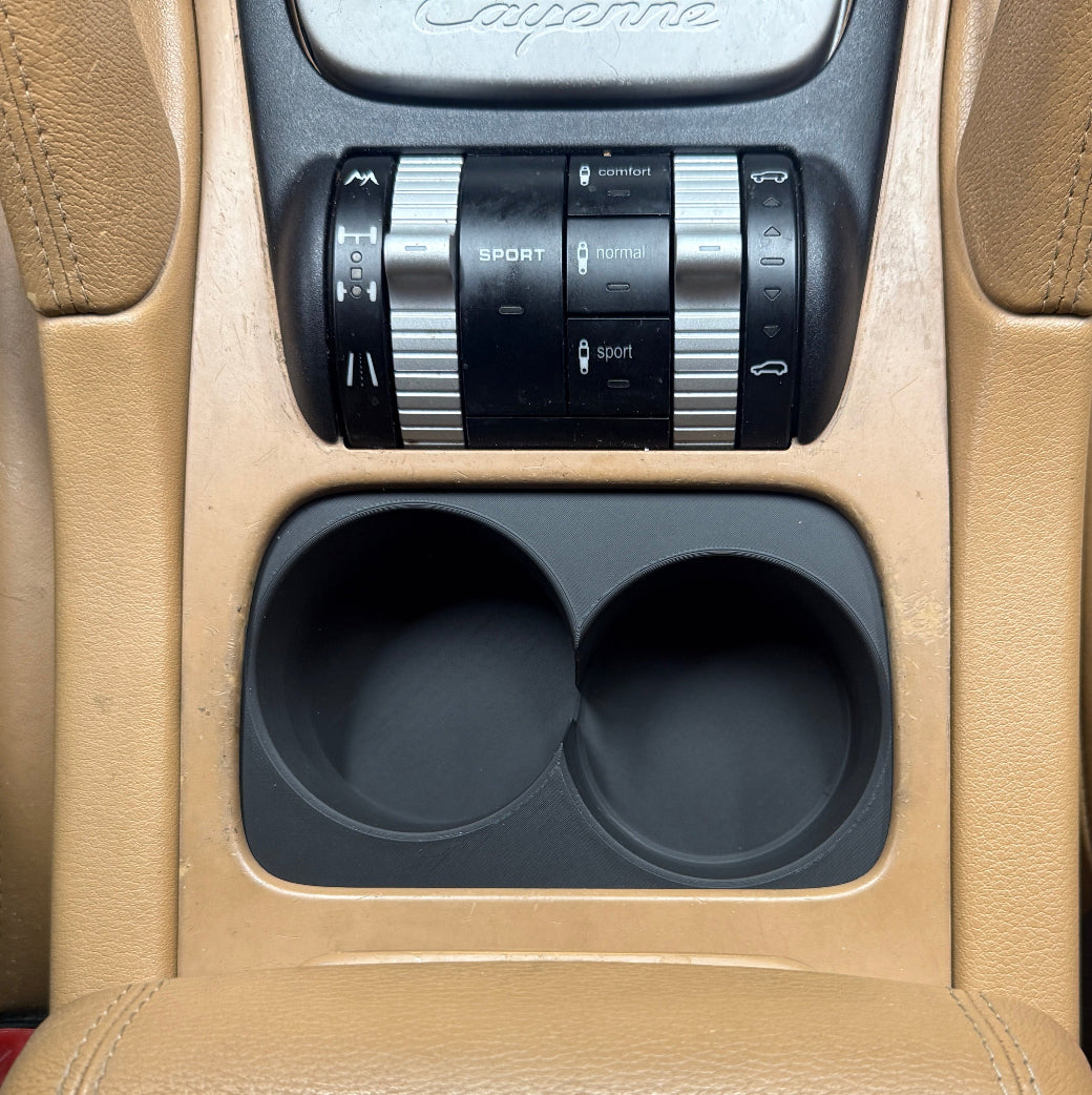 957 Porsche Cayenne Cupholder - Split Design - Original - Black