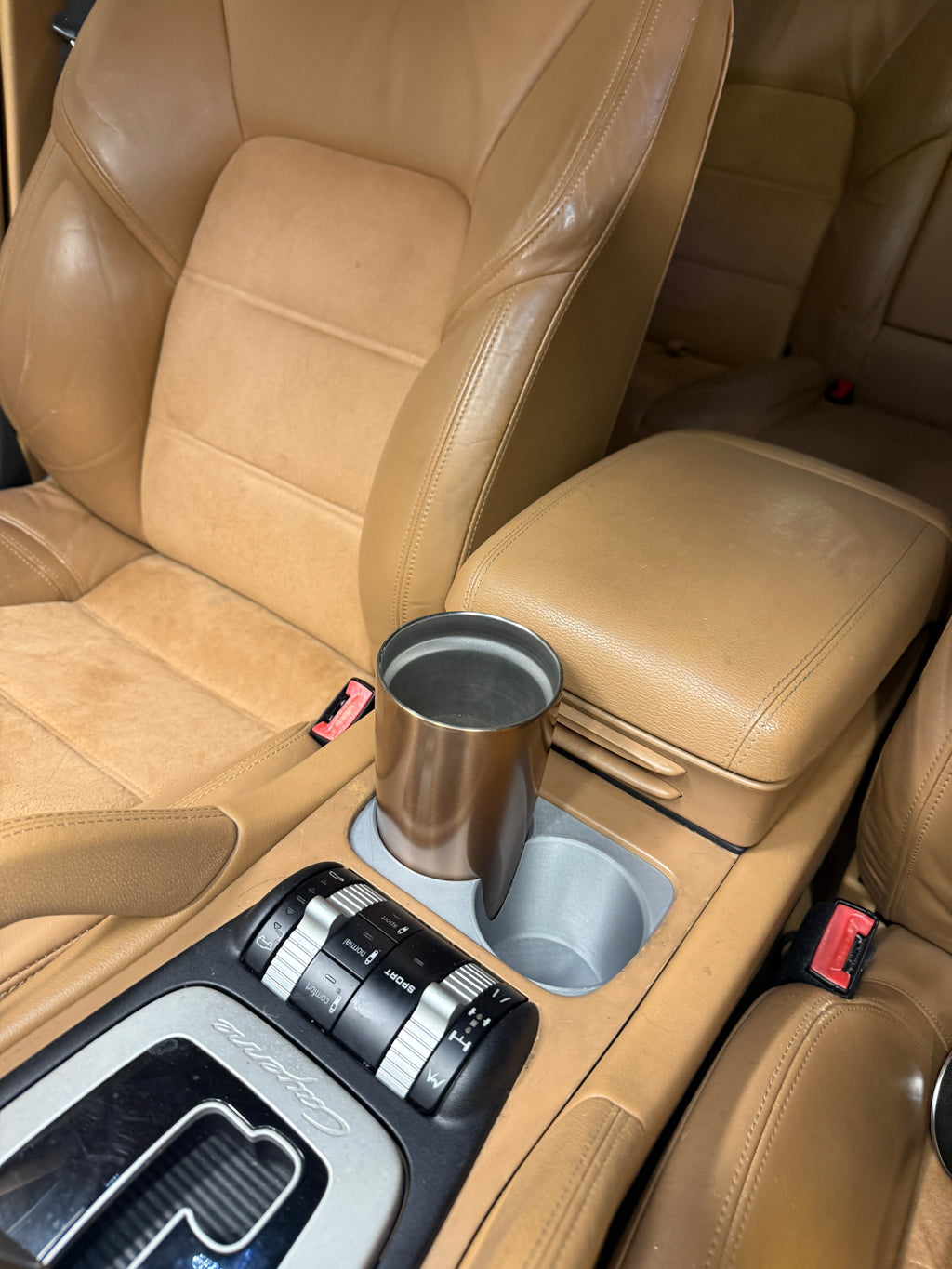 957 Porsche Cayenne Cupholder - Split Design - Original - Black