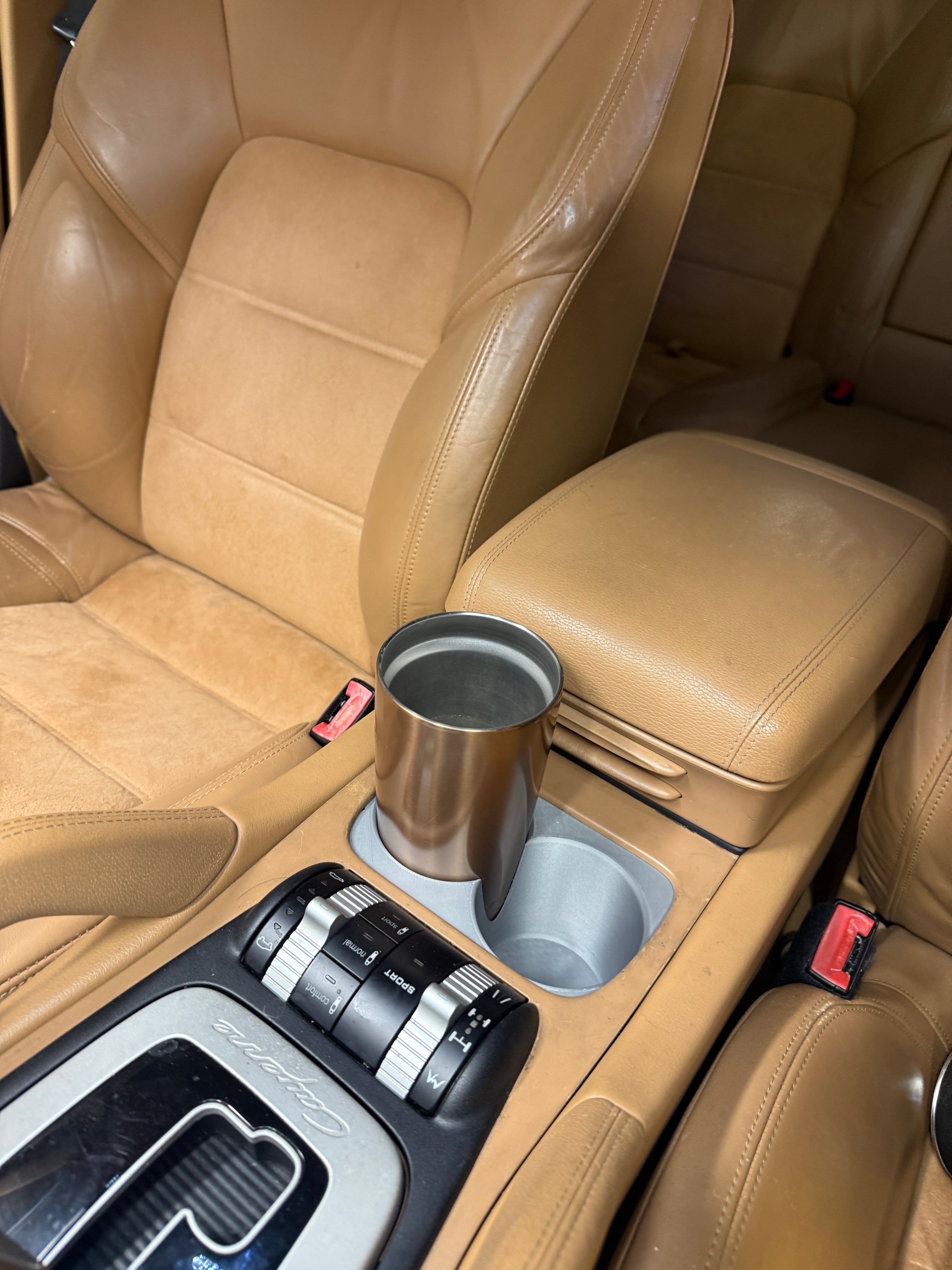 957 Porsche Cayenne Cupholder - Split Design - Original - Black