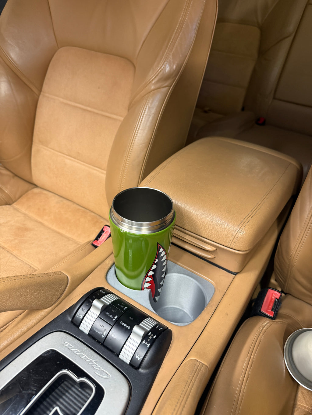 957 Porsche Cayenne Cupholder - Split Design - Original - Black