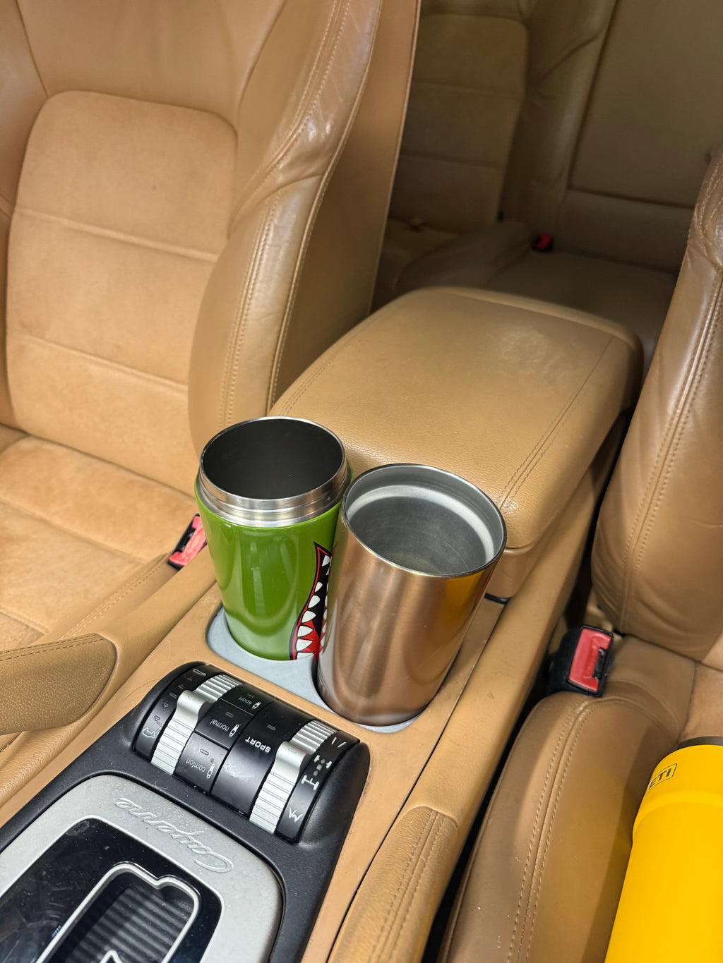957 Porsche Cayenne Cupholder - Split Design - Original - Black