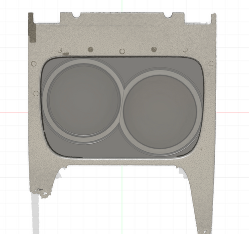 957 Porsche Cayenne Cupholder - Split Design - Original - Black